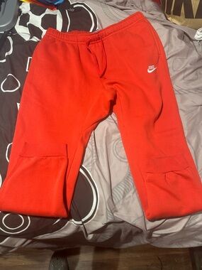 Nike Red Fleece Jogger Pants